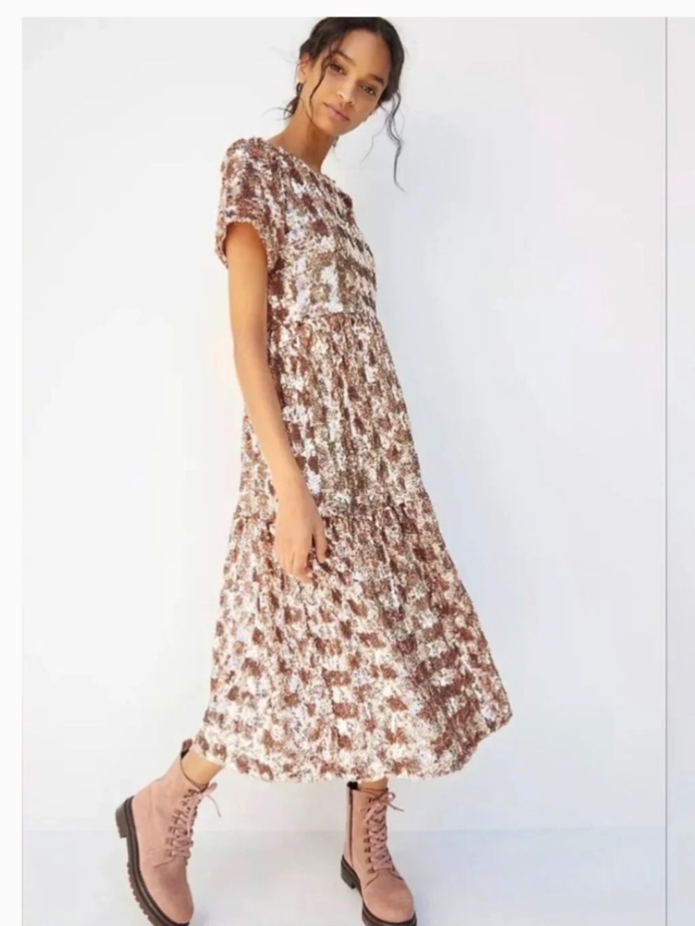 NWT! ANTHROPOLOGIE Maeve Bernadette Sequined Midi Dress Size S